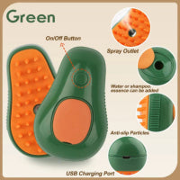3-in-1 Pet Grooming Brush – Electric Spray Hair Removal Comb & Massage Brush for Cats and Dogs