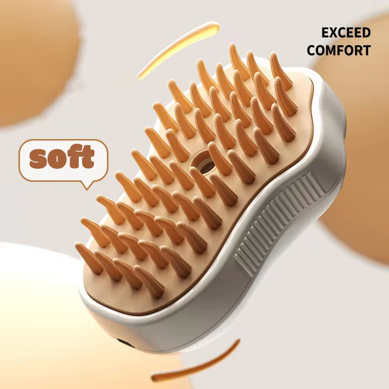 3-in-1 Pet Grooming Brush – Electric Spray Hair Removal Comb & Massage Brush for Cats and Dogs