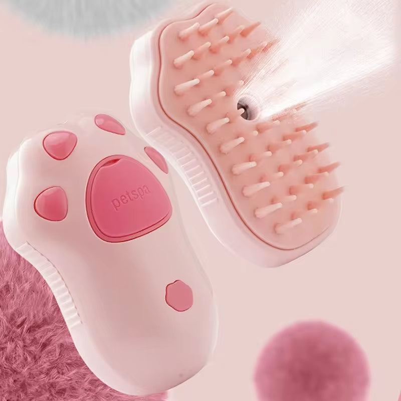 3-in-1 Pet Grooming Brush – Electric Spray Hair Removal Comb & Massage Brush for Cats and Dogs