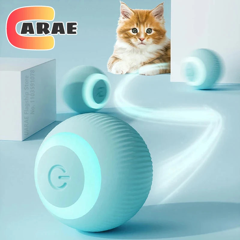 Automatic Rolling Ball Toy for Cats – Interactive Smart Cat Toy with Rotating Motion