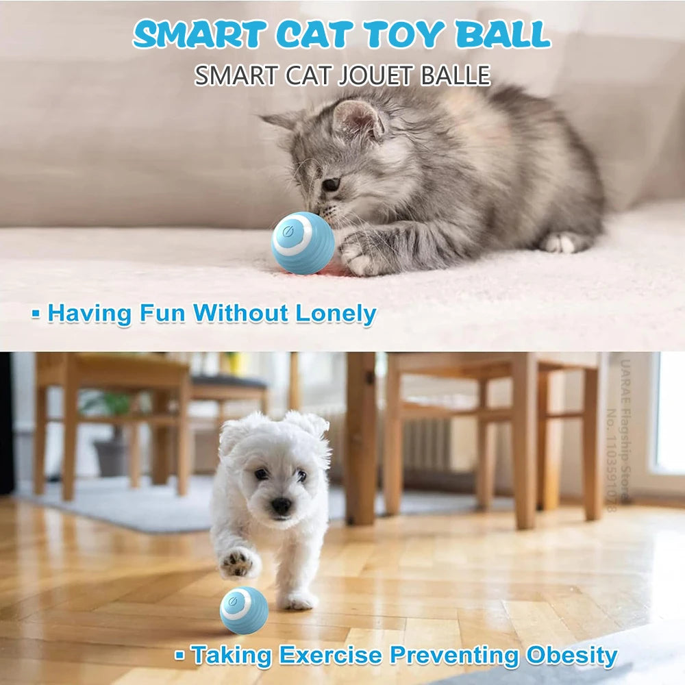 Automatic Rolling Ball Toy for Cats – Interactive Smart Cat Toy with Rotating Motion