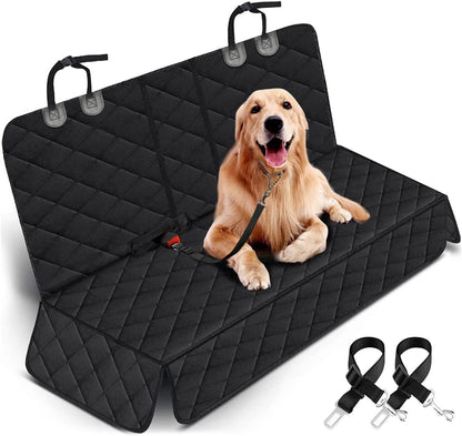 Dog Car Seat Cover – Waterproof, Non-Slip Back Seat Protector with Armrest Fit for Cars, Trucks & SUVs
