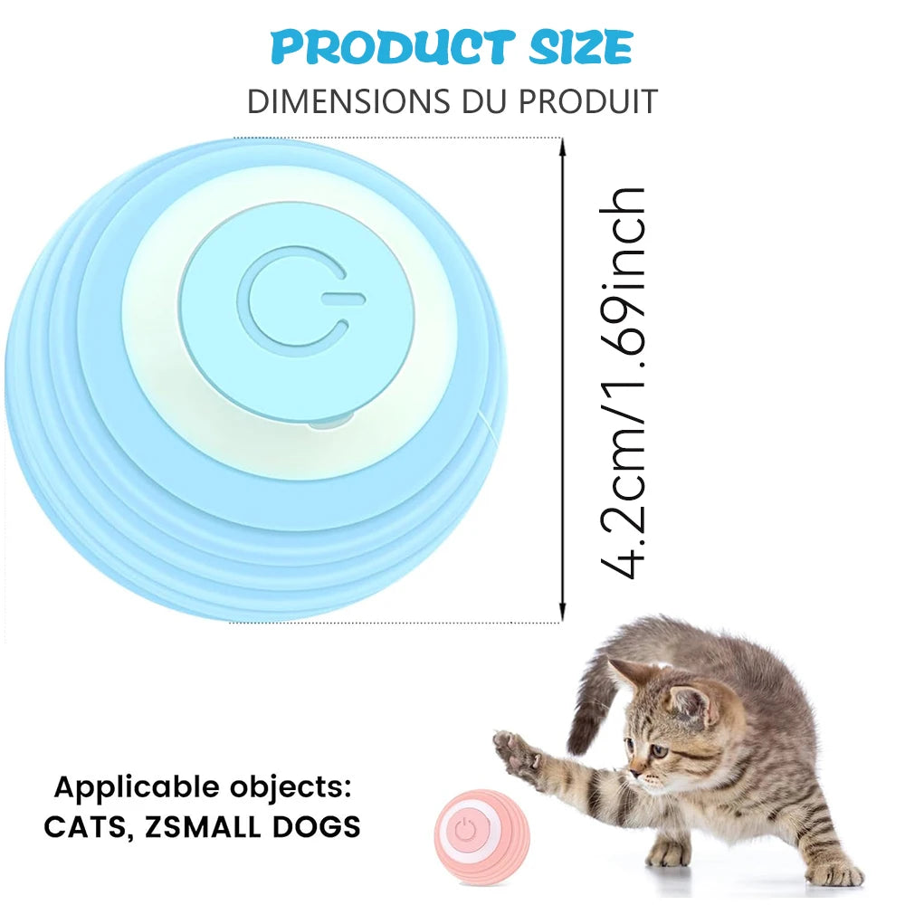 Automatic Rolling Ball Toy for Cats – Interactive Smart Cat Toy with Rotating Motion