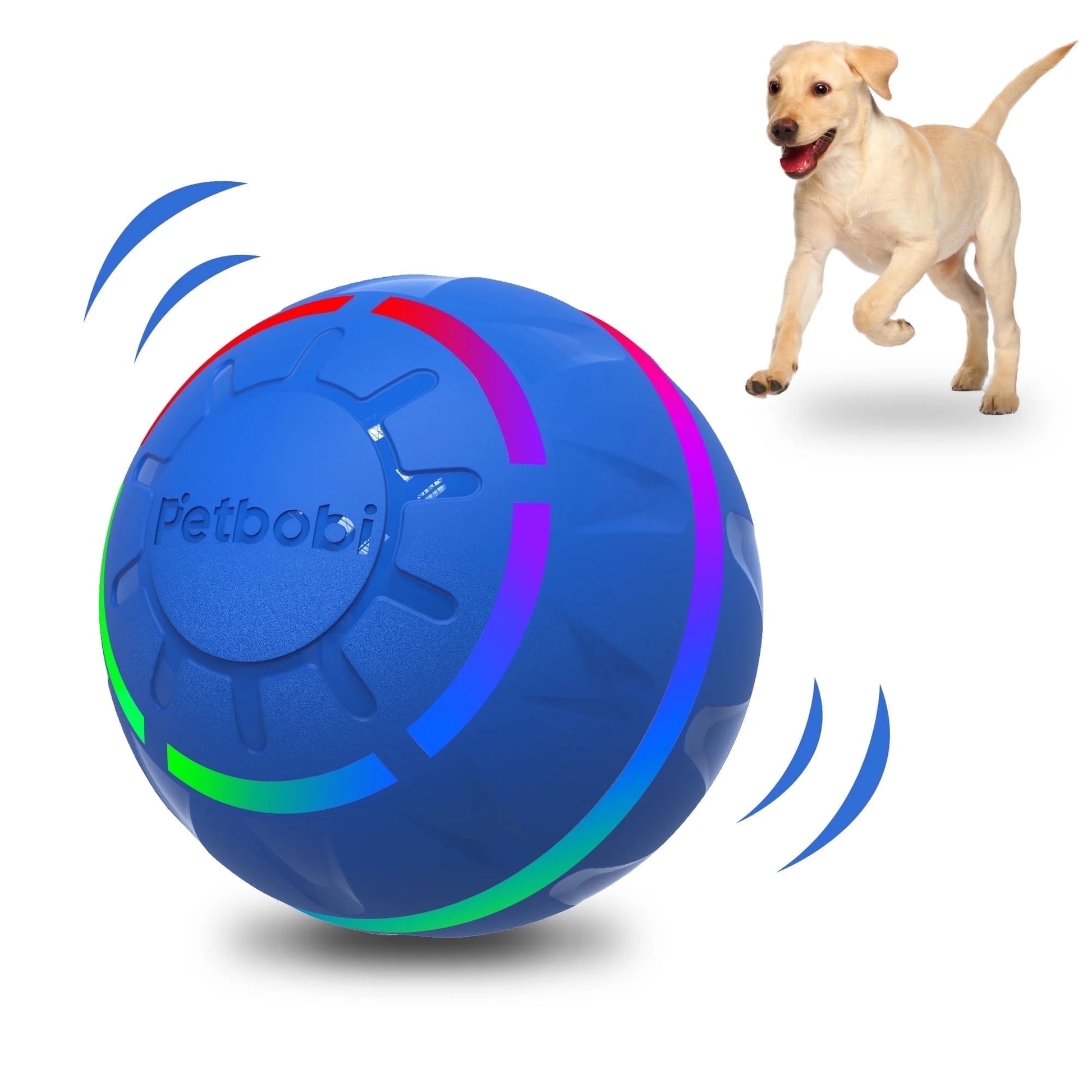 Interactive Dog Toy Ball – Rolling LED Ball for Medium & Large Dogs, USB Rechargeable